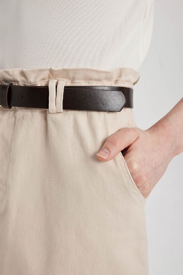 Kalem Normal Bel Yırtmaçlı Gabardin Midi Etek C2588ax24sp - 5