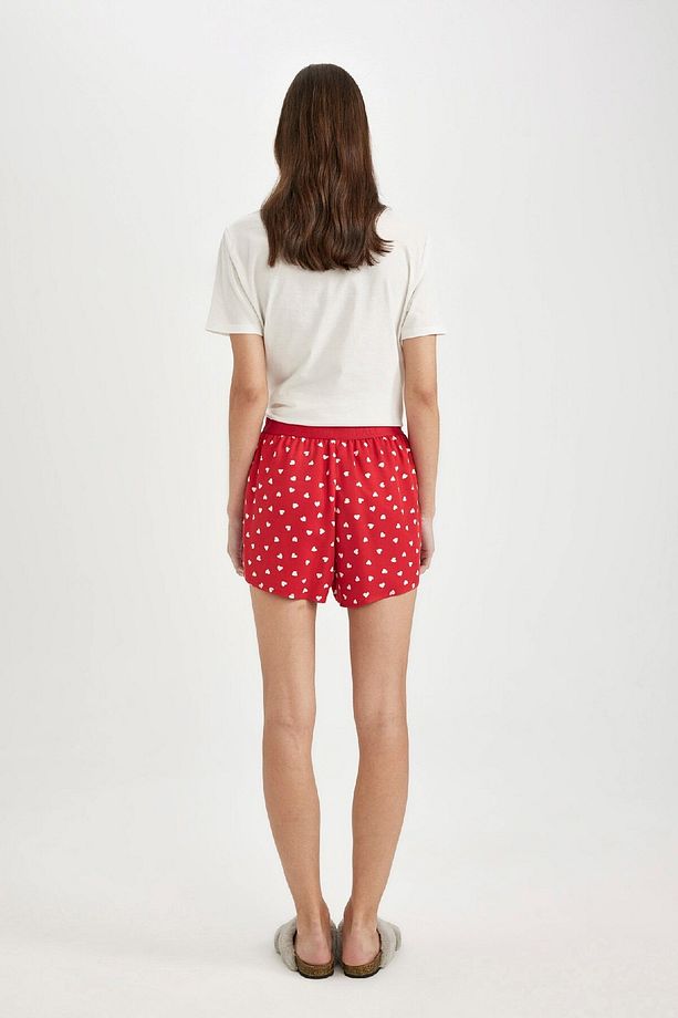 Regular Fit Dokuma Şort Pijama Altı-fall In Love B8697ax24sm - 6