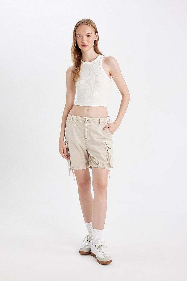Coool Regular Fit Normal Bel Kısa Paça Gabardin Şort D1006AX24SM - 2