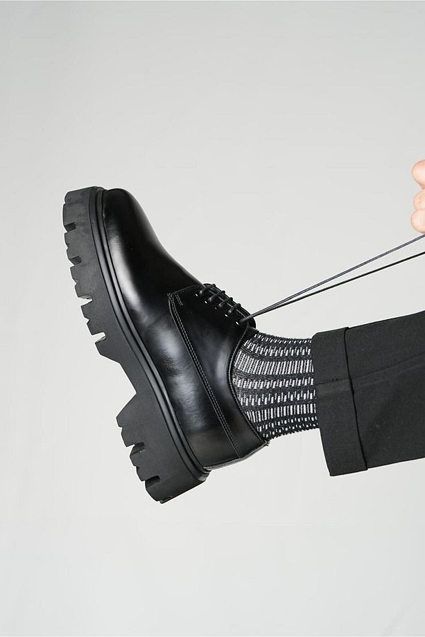 Classman Model Hakiki Deri El Yapımı Erkek Siyah Casual Ayakkabı - 2