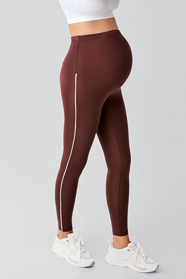 Magas derekú, rugalmas, felszedő kismama leggings - 3