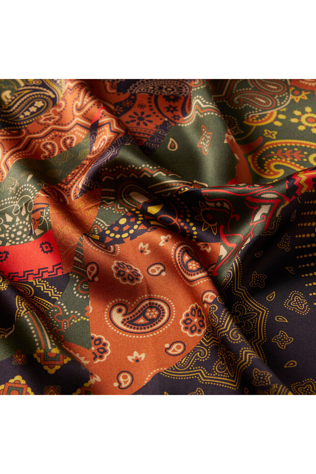 Patchwork Desenli Ipek Mendil Model 17 - 3