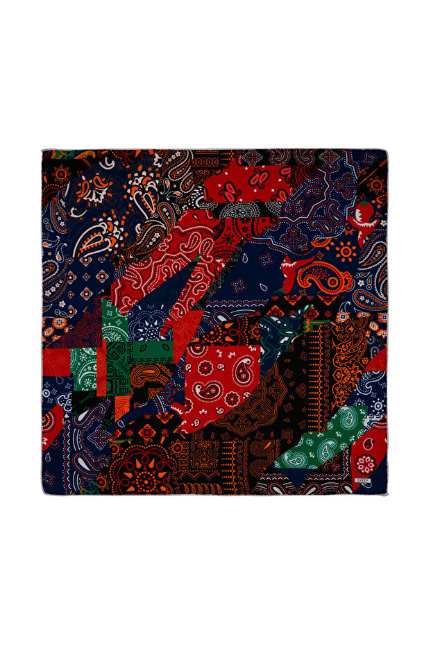 Patchwork Desenli Ipek Mendil Model 15 - 1