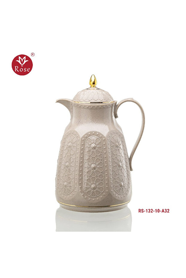 Rs-132-ترمس لتر شاي بنقشة اسلامية روز ( 1000 ) مل