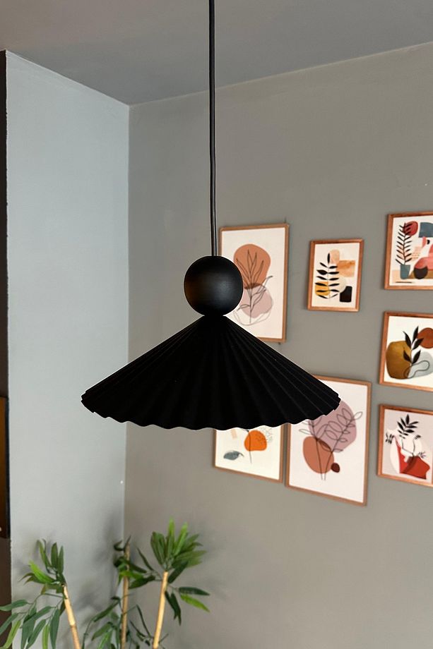 Avilla Metal Avize Tekli Siyah Tek Boncuk Kafa Rustik Cafe Mutfak Modern Sarkıt Aydınlatma - 2