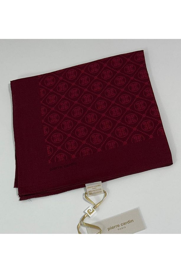 Elegans Monogram Eşarp - 1090750 -941 Bordo - 3