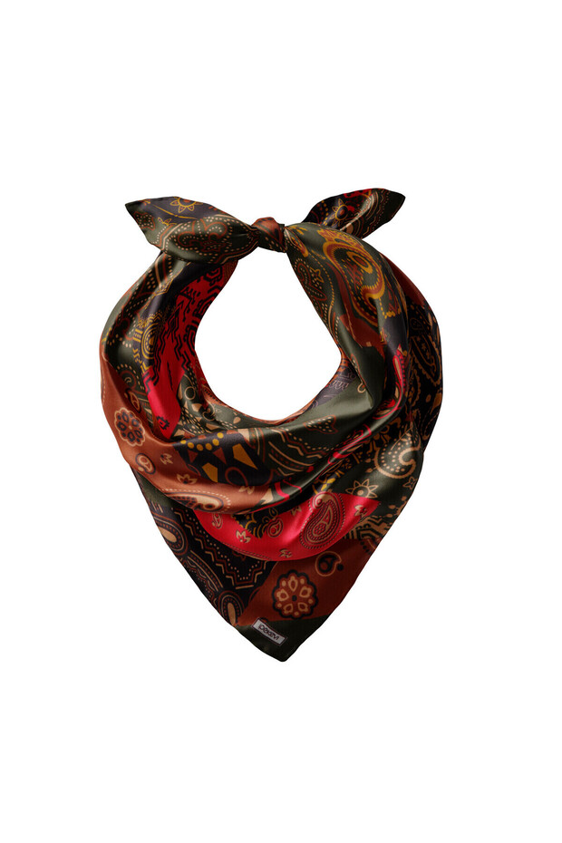 Patchwork Desenli Ipek Mendil Model 17 - 2