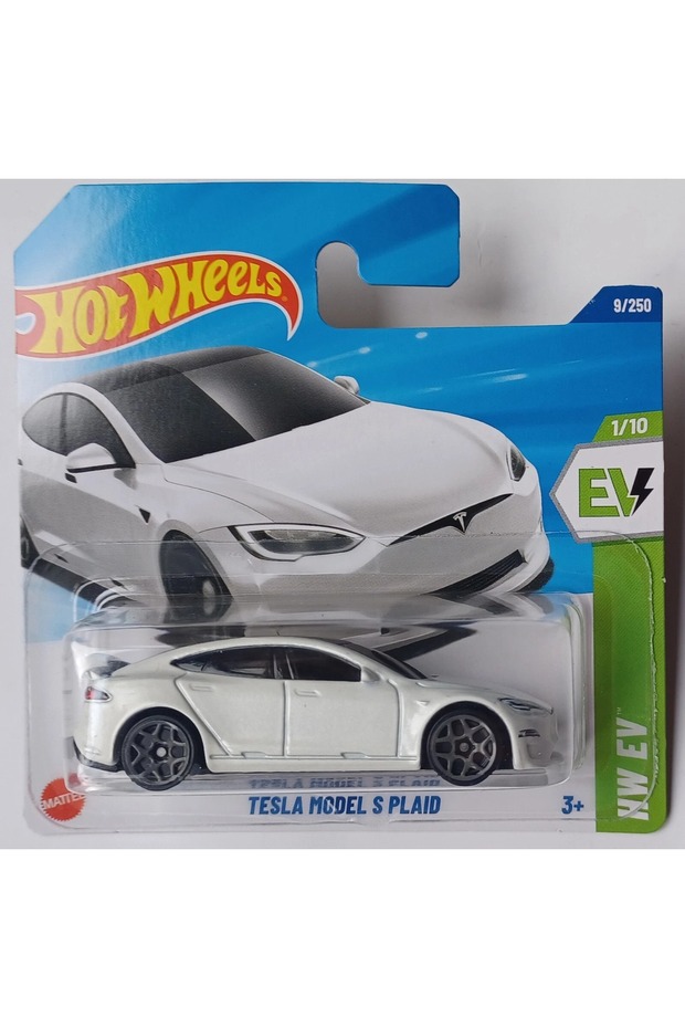 Tesla Model S Plaid White 1:64 Scale Collection Toy Car (2025) 1/10