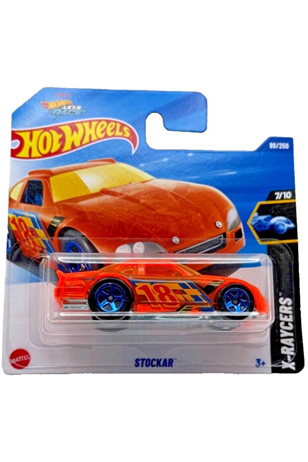 Stockar Racing Car with Transparent Body (X-Raycers Series, 1:64 Scale)