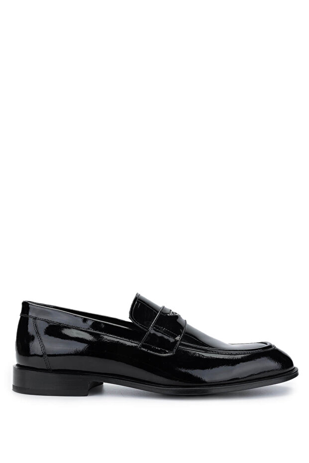 Men's Genuine Leather Black Patent Leather Classic Shoes