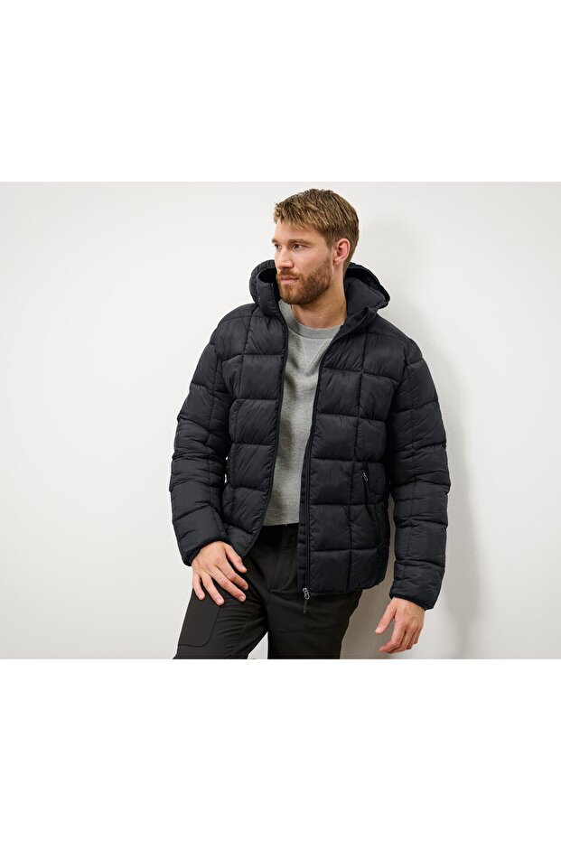 Kapitone Mont, Siyah - 1