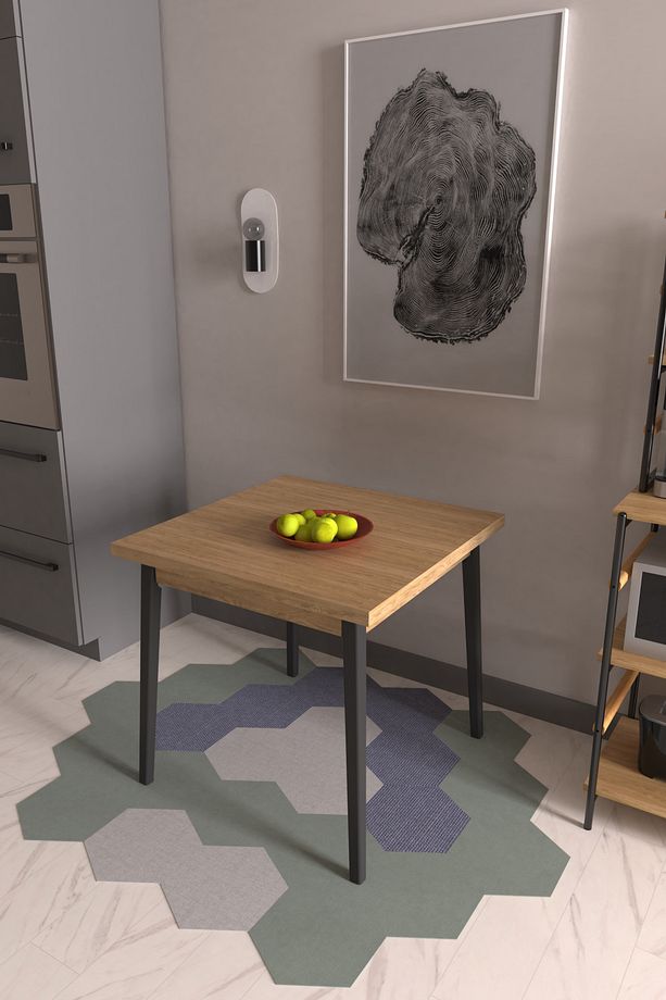 Avanos Sabit Mdf Kare Ahşap Mutfak Masası - 80x80 Cm - 1