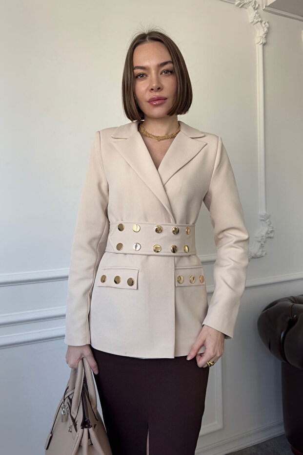 سترة بليزر مميزة - حجرية مع مشابك تثبيت - 1