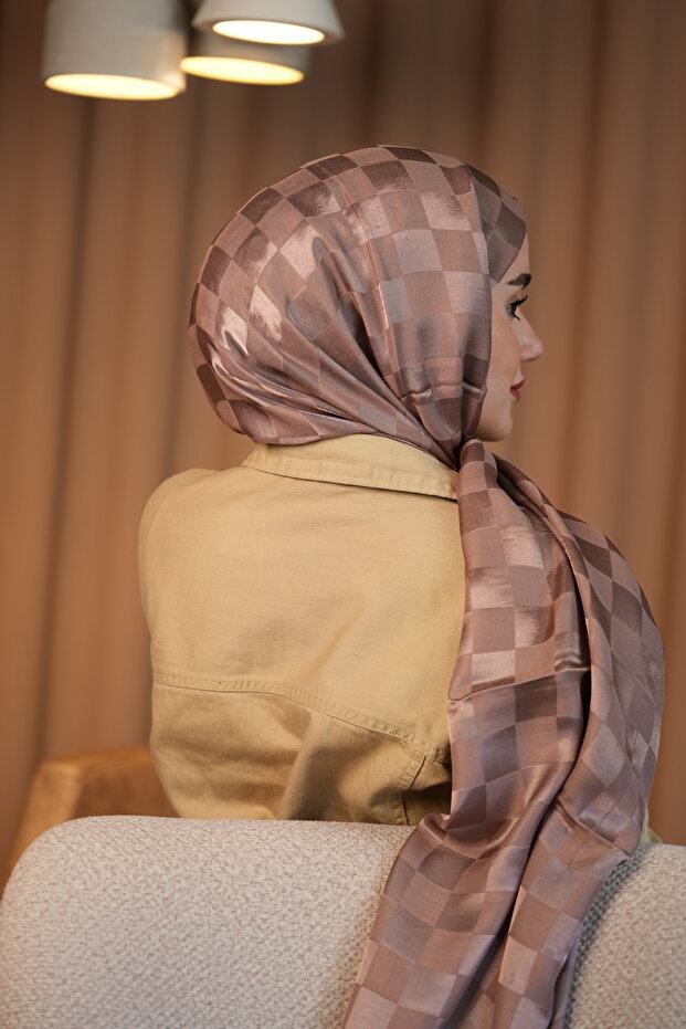 شال جاكار بنمط الشطرنج - 3