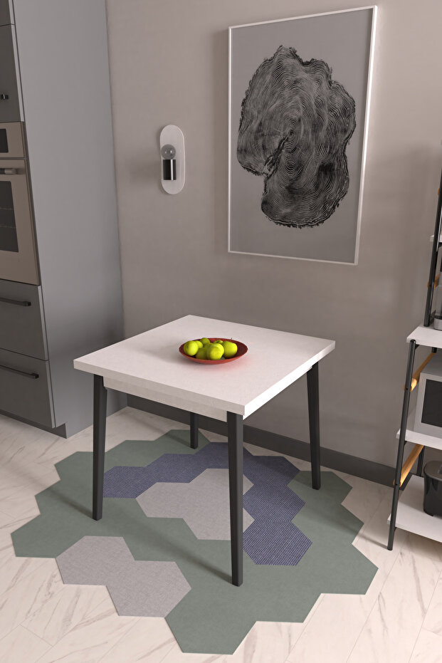 Avanos Sabit Mdf Kare Ahşap Mutfak Masası - 80x80 Cm - 1