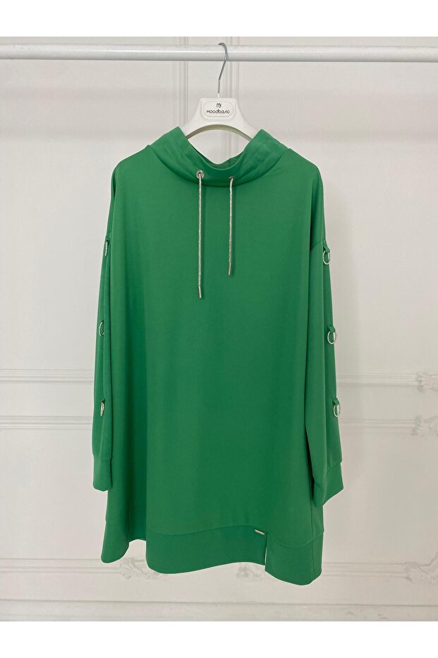 MOODBASİC HALKA AKSESUARLI TUNİK MB21.273 Yeşil - 1