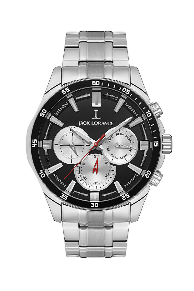 Jlb0199101 Black & Silver Steel Cord Men's Wristwatch