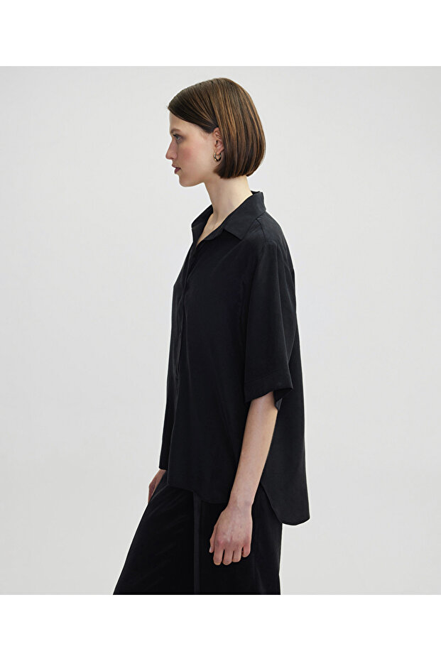 Rahat kesim basic gömlek - 2