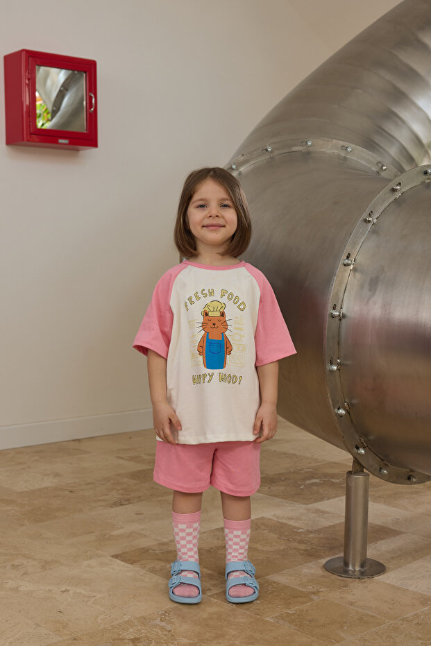 Pembe Reglan Kol Takım - 4