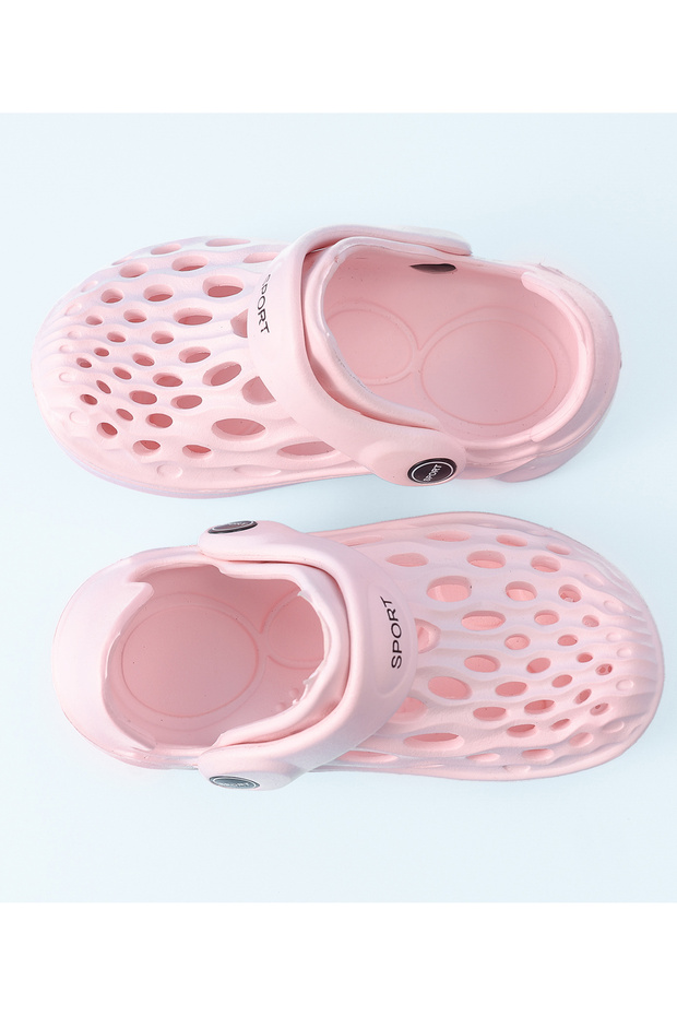 SAPS Solid Back Strap Closure Clogs - Pink - 6
