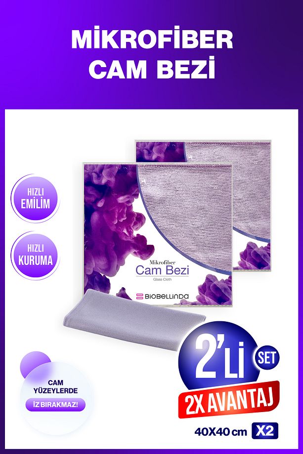Mikrofiber Cam Bezi (40X40 Cm)2 adet - 1