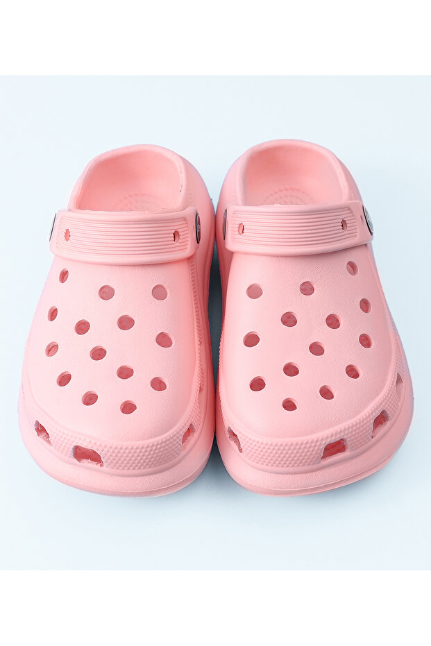 SAPS Solid Back Strap Closure Clogs - Pink - 6