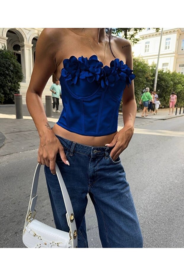 Çiçekli Büstiyer - 1