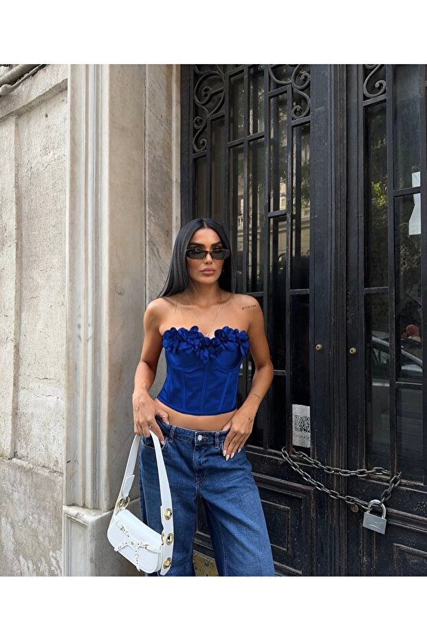 Çiçekli Büstiyer - 2