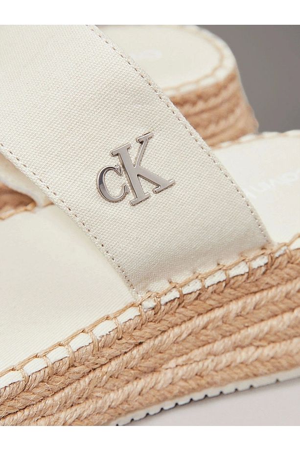 Kadın Tuval Platform Espadril Sandalet - 6