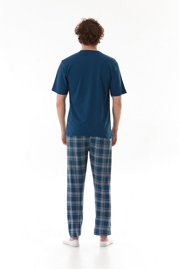 Ekose Desenli Pijama Takımı - 4