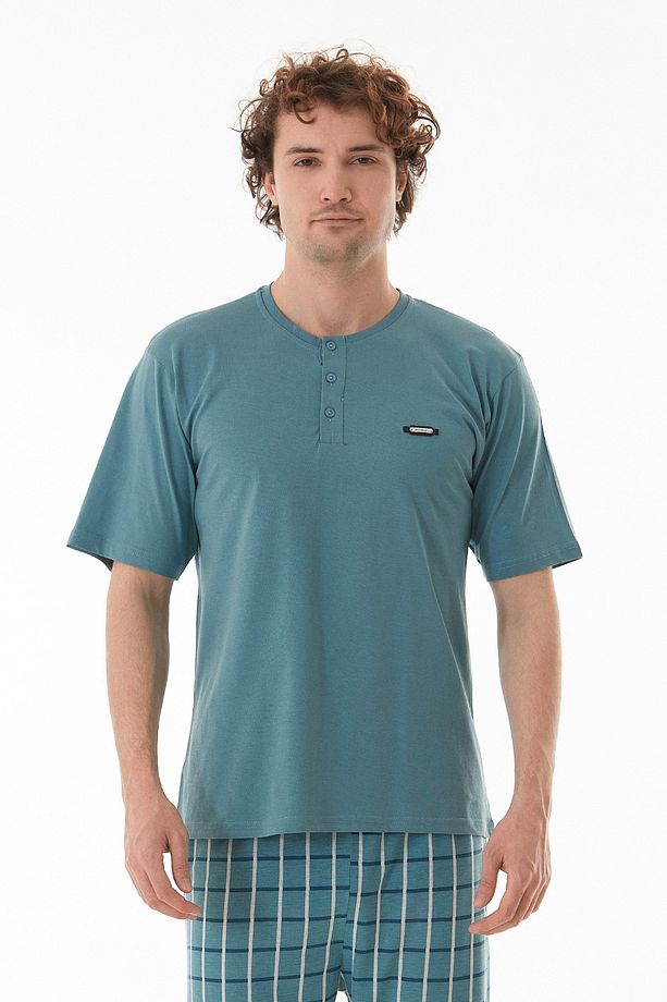 Ekose Desenli Pijama Takımı - 2