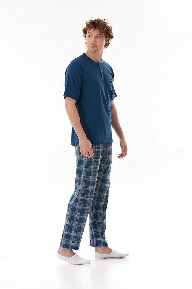 Ekose Desenli Pijama Takımı - 1