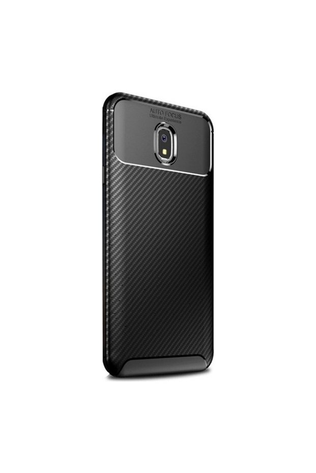 غلاف هاتف Xiaomi Redmi 8A بنمط كربون Lux Negro سيليكون أسود + واقي شاشة نانو
