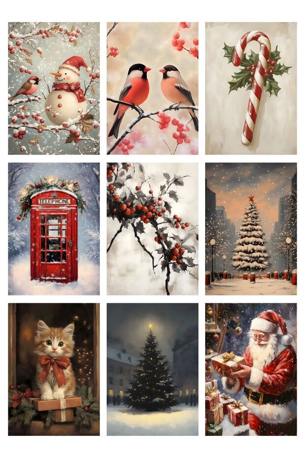 Nostalgic New Year Images Nostalgic 9-Piece Postcard Photocard Series 26