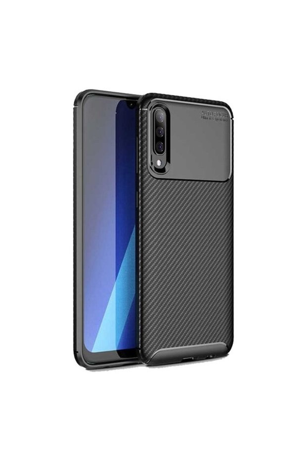 غلاف هاتف Xiaomi Mi 9 بنمط الكربون Lux Negro سيليكون أسود + واقي شاشة Ghost