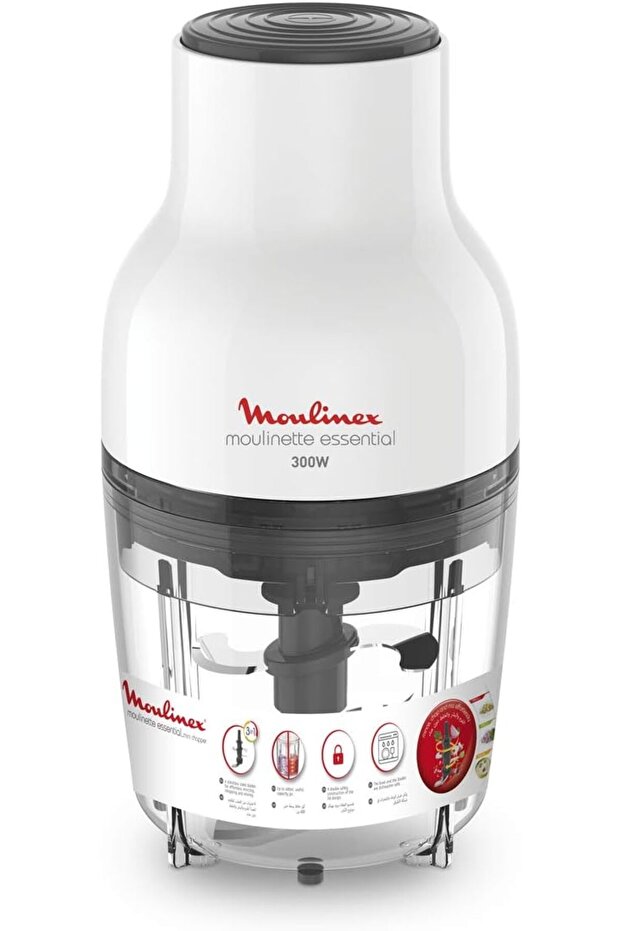 مفرمة خضراوات | ٣٠٠ واط | ٤٠٠ مل | أبيض/أسود | بلاستيك - 2