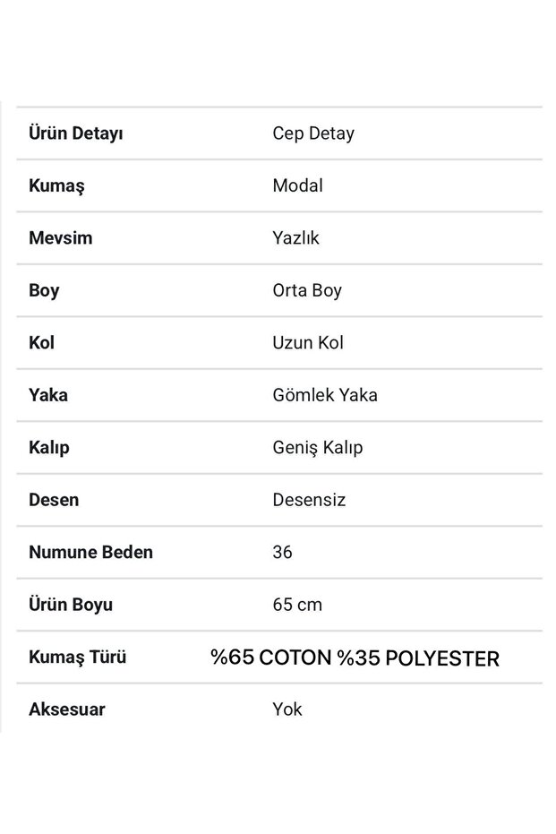 Tek Cep Modal Oversize Kadın Gömlek - 5