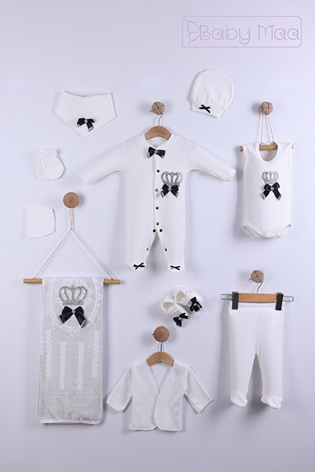 Newborn 10-Piece Baby Boy Hospital Release Set Boxed King Crowned 01027