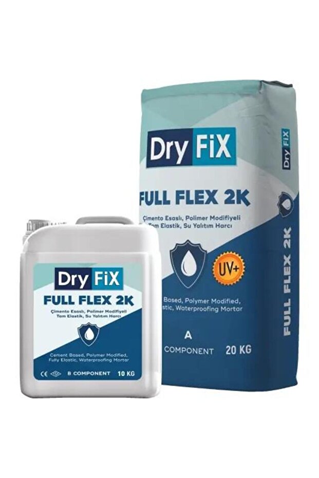 Full Flex 2K Uv Çimento Esaslı Uv Dirençli Tam Elastik Su Yalıtımı 30 Kg Set - 1