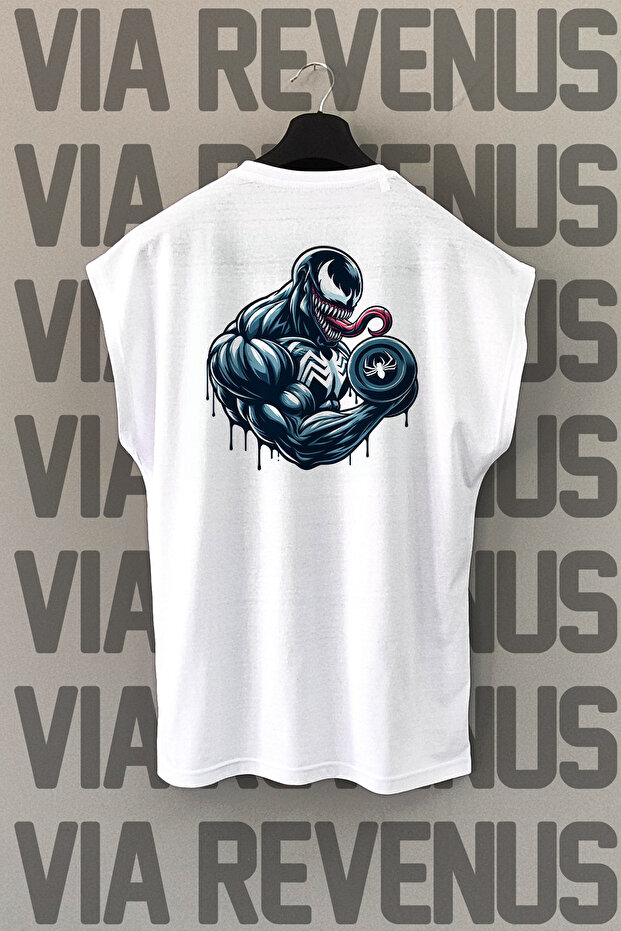 Gym Back Printed Zero Sleeve Crew Neck Sports Tshirt