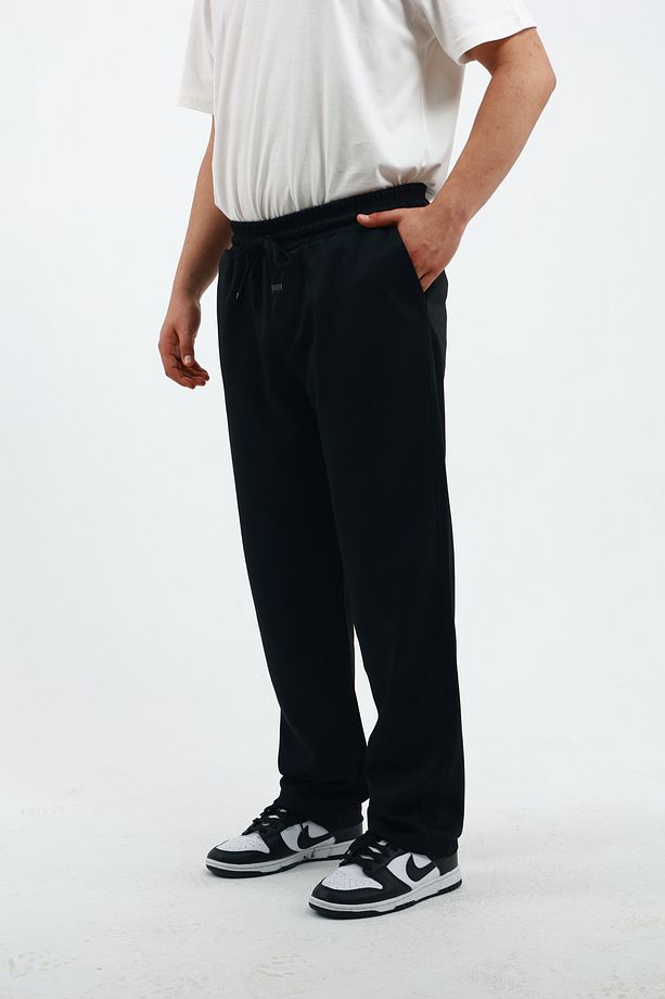 Loose Erkek Baggy Bol Kesim Pike Arka Cepli Pantolon, Rahat Kesim Klasik Bol Paça Baggy Pantolon - 3