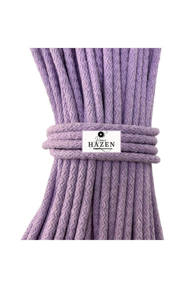 Half a KG of Cotton Cord, 6–7 mm, Lilac, for Making Baskets, Placemats, and Bags