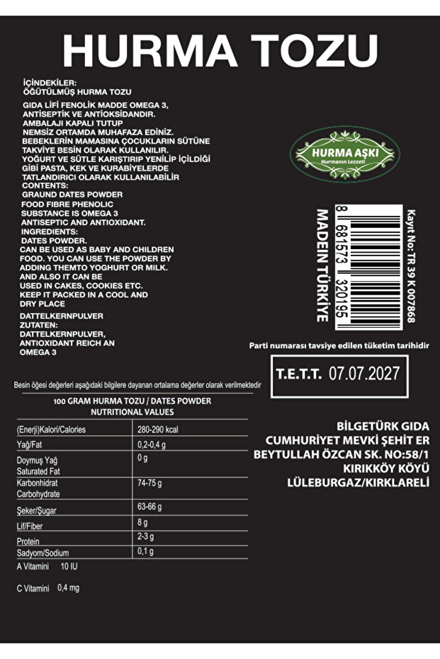 Hurma Tozu 100 Gr - 4