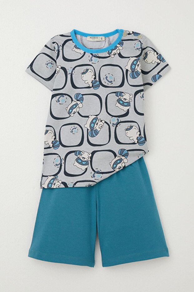 Girls & Boys Baby Boy Pajama Set, Cute Raccoon Patterned 9 Months-3 Years, Gray