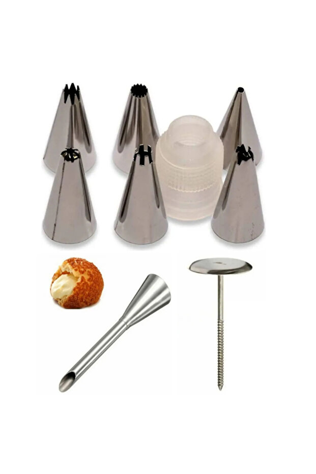 Russian Sensation Set 9Pcs Cream Bag Tip Nails Sensation Filling Sensation Set Cake Cream Styling