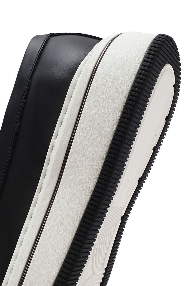 Erkek Siyah Kalın Tabanlı Deri Casual Loafer 25SFD650118 - 8