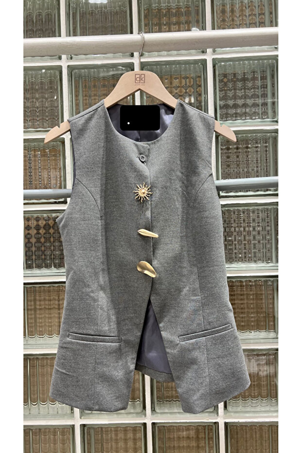 Tasarım Gri Bluz - 1