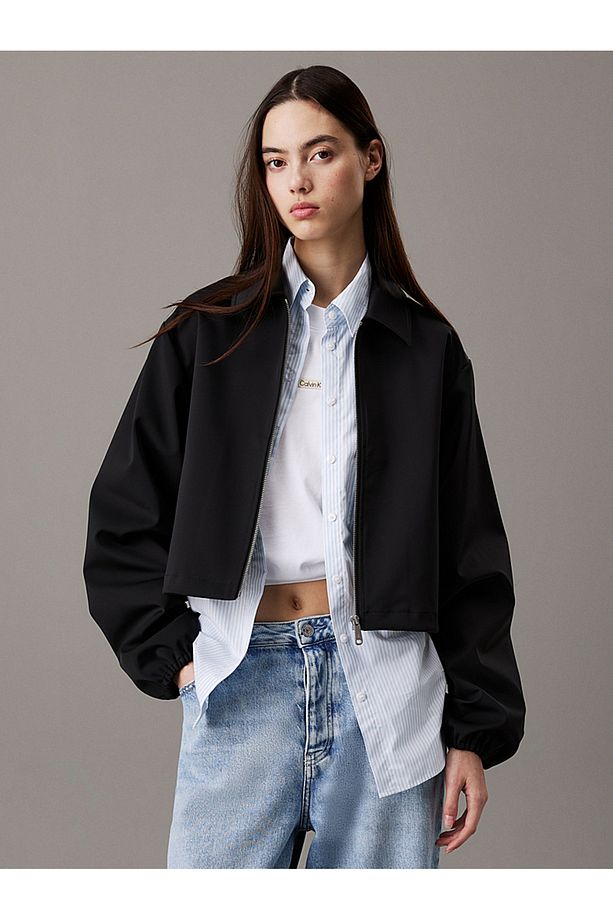 Soft Tech Nylon Cropped Jacket - 1