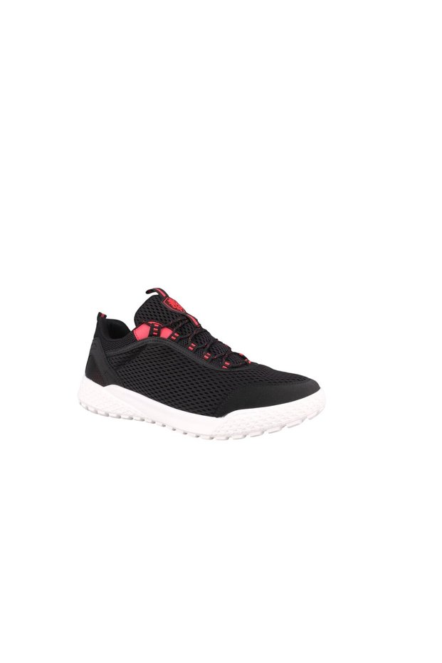 Men's Casual Shoes - Black-White, Mesh
