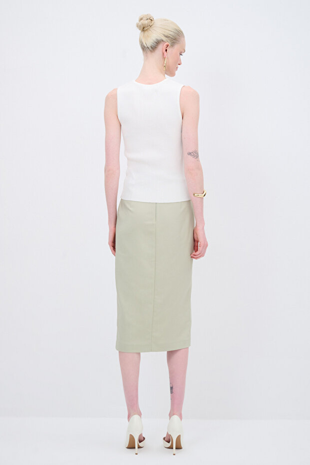 Damla Detaylı Triko Bluz - 5